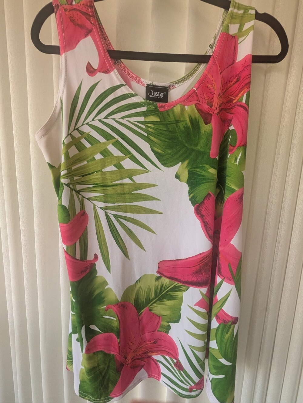 Jostar Tropical Pink & Green Floral Tank